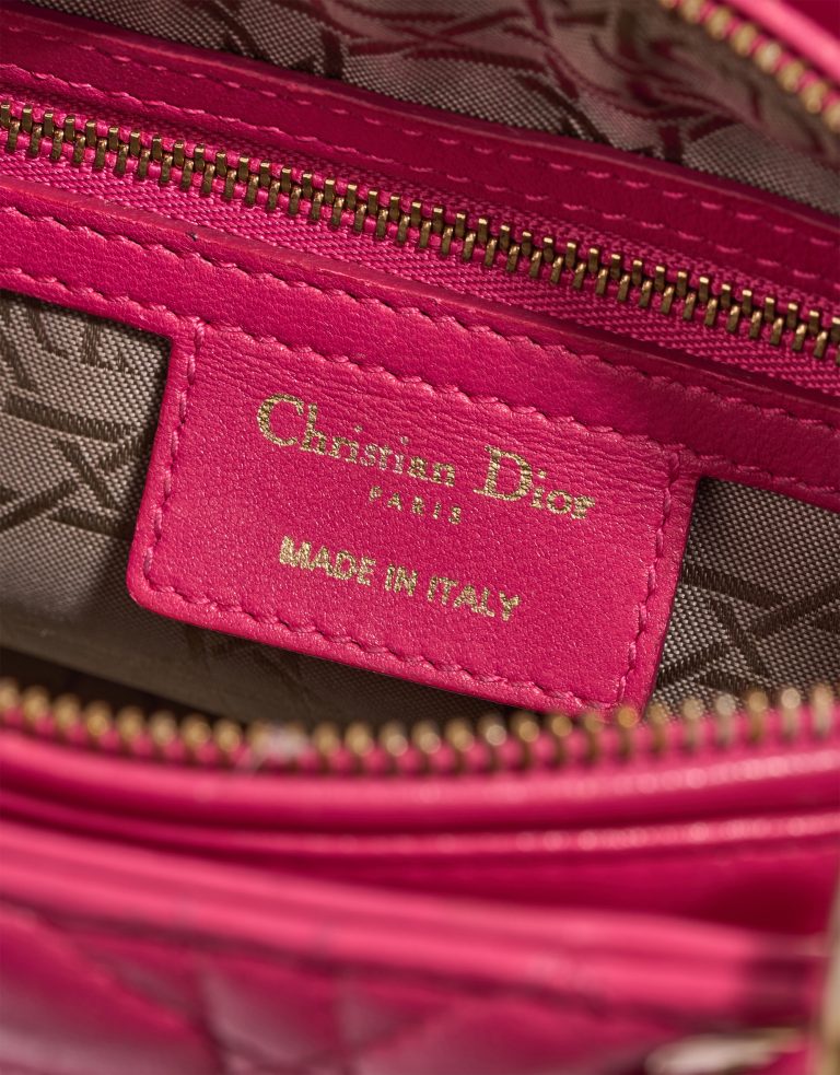 Dior Lady Medium Lamb Pink Logo | Vendre votre sac de créateur