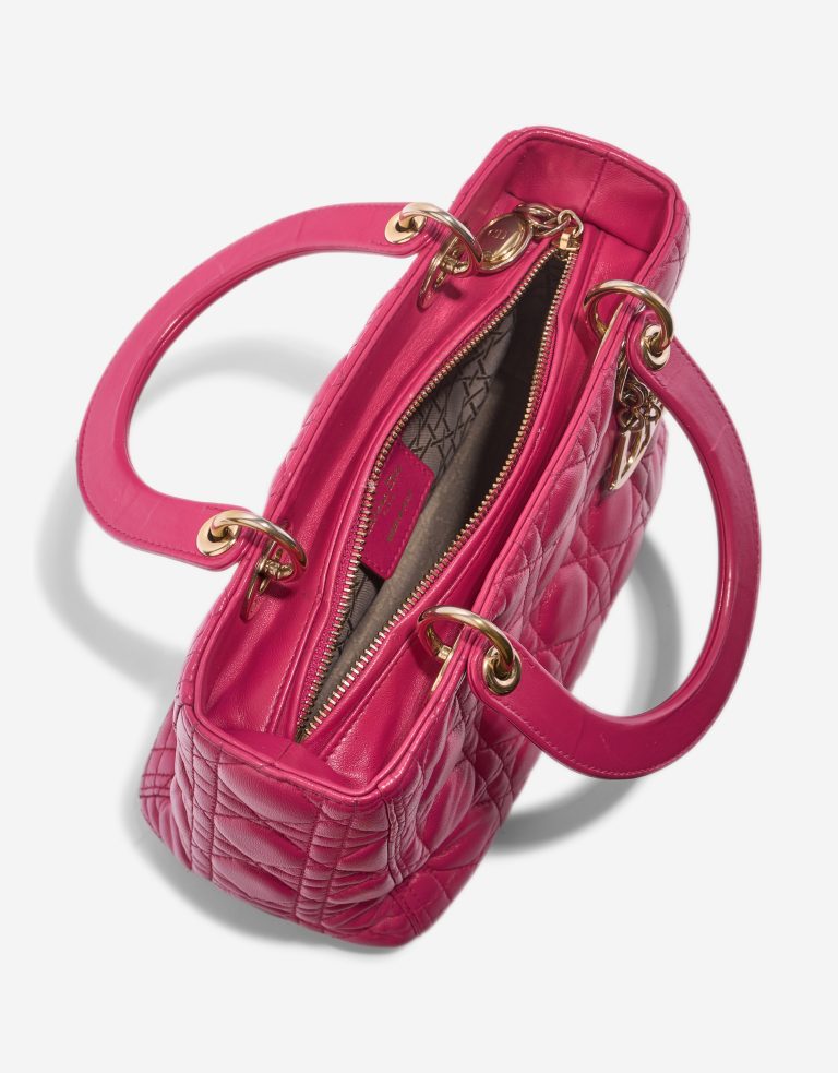 Dior Lady Medium Agneau Rose Inside | Vendez votre sac de créateur