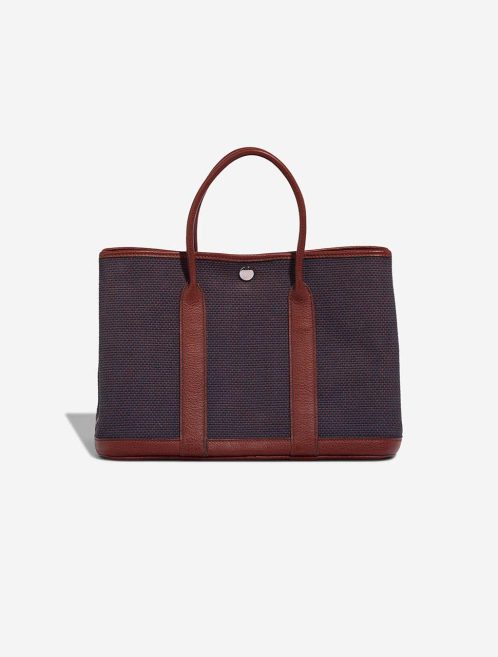 Hermès Garden Party 30 Toile Rouge Sellier / Bleu Obscur Front | Verkaufen Sie Ihre Designertasche