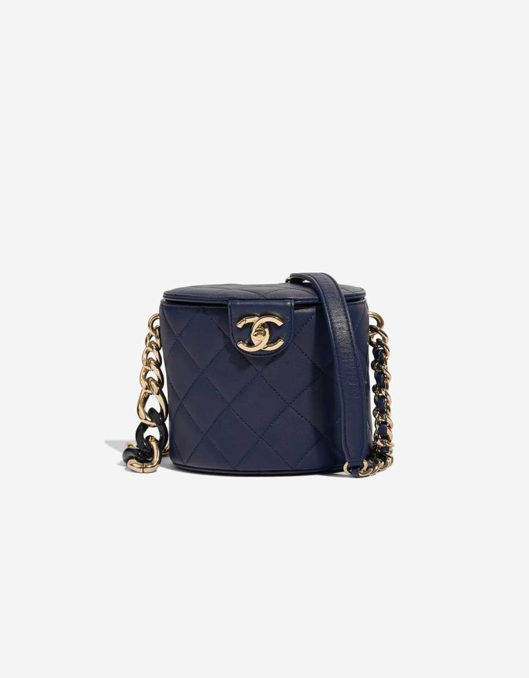 Chanel Vanity Small Lamb Dark Blue Front | Sell your designer bag