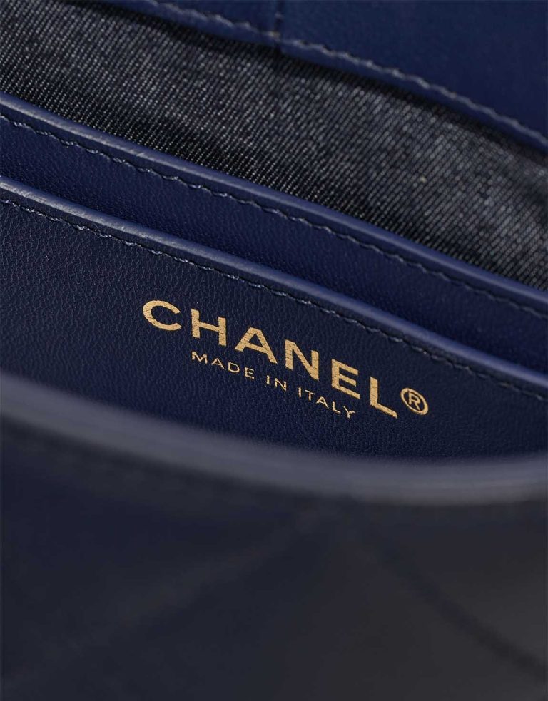 Chanel Vanity Small Lamb Dark Blue Logo | Sell your designer bag