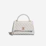 Chanel Timeless Handle Medium Caviar Light Grey Front | Vendez votre sac de créateur