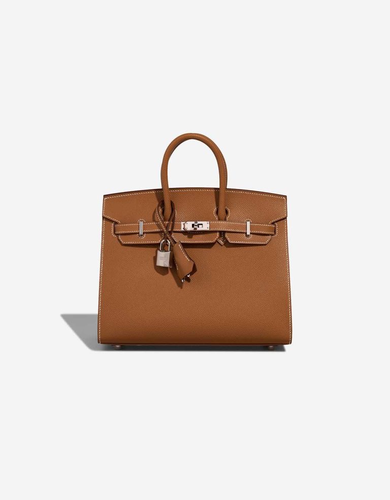 Hermès Birkin 25 Sellier Epsom Gold Front | Verkaufen Sie Ihre Designer-Tasche