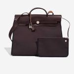 Hermès Herbag 39 Vache Hunter / Toile Dark Burgundy Front | Verkaufen Sie Ihre Designer-Tasche