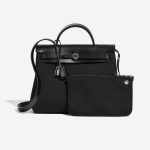 Hermès Herbag 31 Toile / Vache Hunter Black Front | Verkaufen Sie Ihre Designer-Tasche