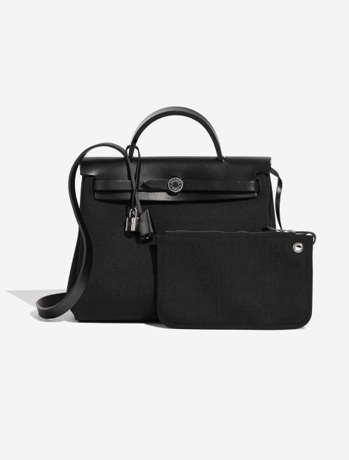 Hermès Herbag 31 Toile / Vache Hunter Black Front | Verkaufen Sie Ihre Designer-Tasche