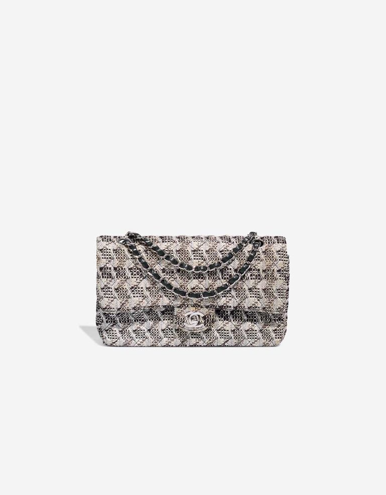 Chanel Timeless Medium Tweed Braun / Beige / Silber Front | Verkaufen Sie Ihre Designer-Tasche