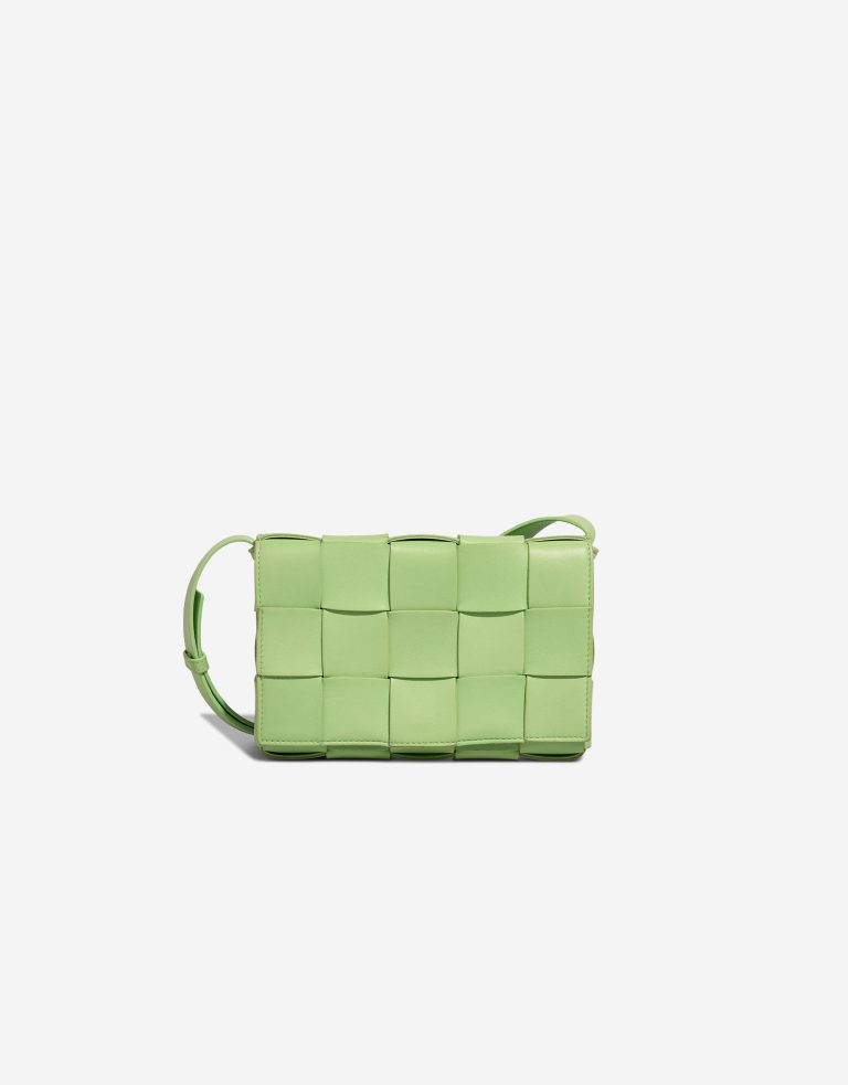 Bottega Veneta Cassette Small Lamb Green Front | Sell your designer bag