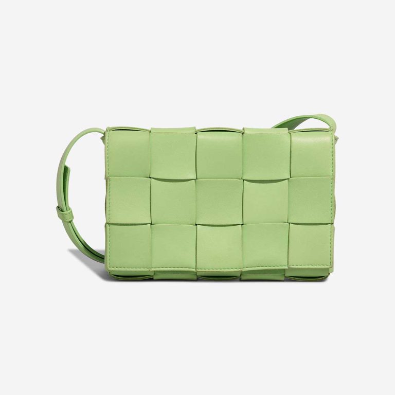 Bottega Veneta Cassette Small Lamb Green Front | Sell your designer bag