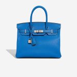 Hermès Birkin HSS 30 Chèvre Mysore Bleu Hydra / Jaune Ambre Front | Sell your designer bag