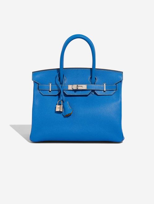 Hermès Birkin HSS 30 Chèvre Mysore Bleu Hydra / Jaune Ambre Front | Sell your designer bag