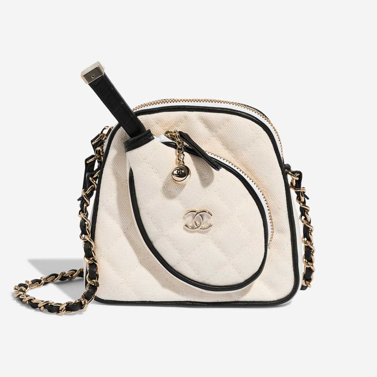 Chanel Tennis Bag Monte-Carlo Mini Canvas White  Front | Sell your designer bag