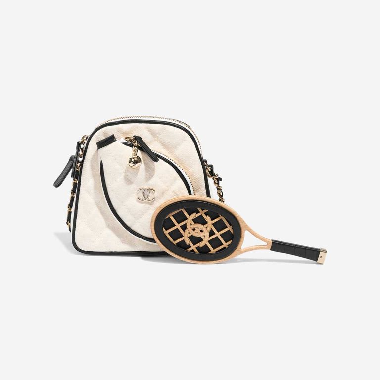 Chanel Tennis Bag Monte-Carlo Mini Canvas White  Front | Sell your designer bag