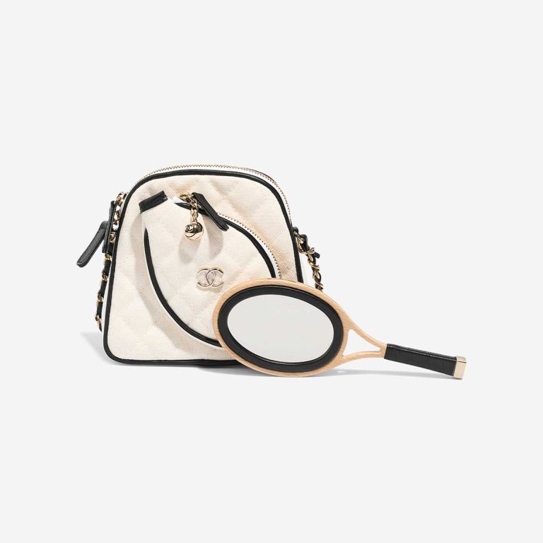 Chanel Tennis Bag Monte-Carlo Mini Canvas White  Front | Sell your designer bag