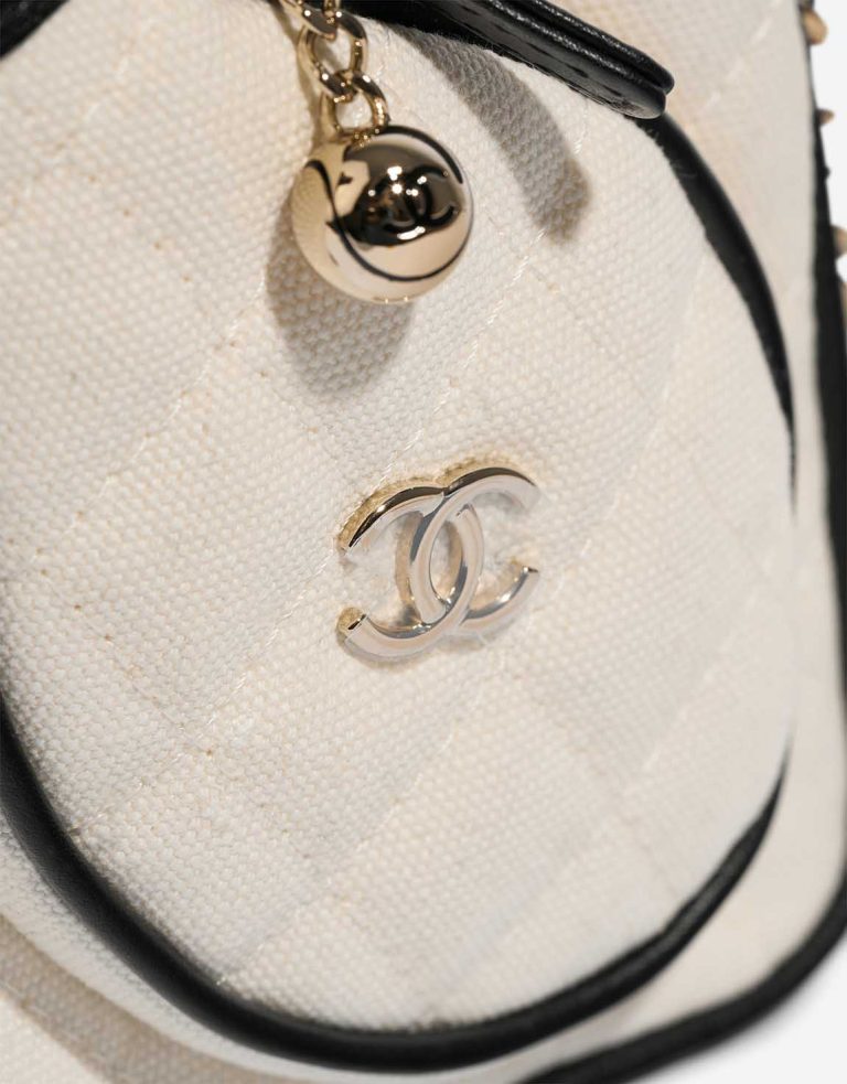 Chanel Tennis Bag Monte-Carlo Mini Canvas White  Closing System | Sell your designer bag