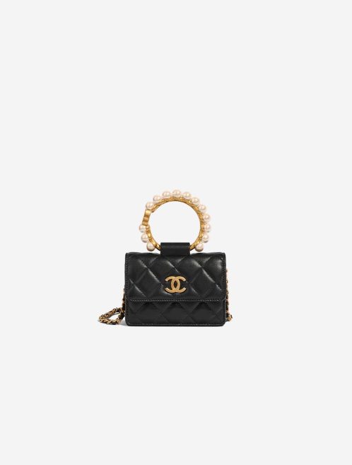 Chanel Clutch Lammleder Black Front | Verkaufen Sie Ihre Designer-Tasche