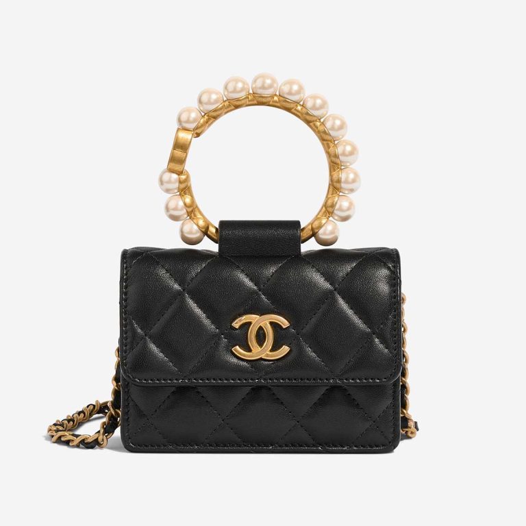 Chanel Clutch Lamb Black Front | Sell your designer bag