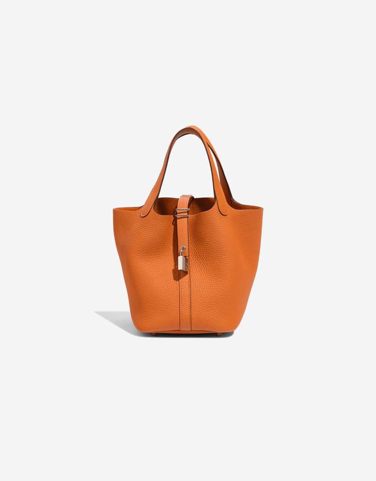 Hermès Picotin 18 Clémence Orange Front | Sell your designer bag