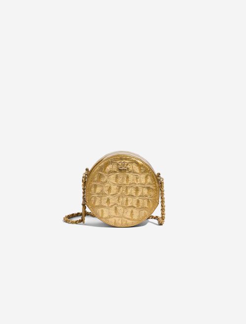 Chanel Round Clutch Calf Gold Front | Sell your designer bag