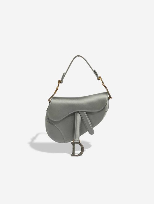 Dior Saddle Satin Grey Front | Sell your designer bag