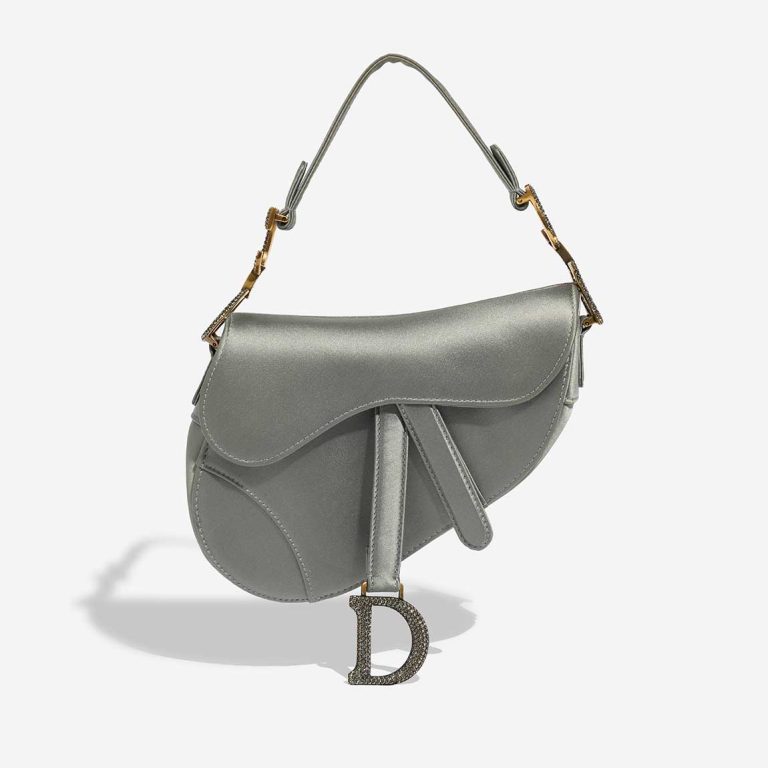 Dior Saddle Satin Grey Front | Verkaufen Sie Ihre Designertasche