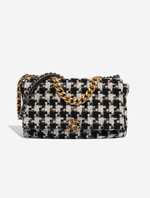 Chanel 19 Maxi Tweed Black / White Front | Sell your designer bag