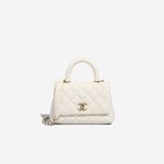 Chanel Timeless Handle Mini Caviar-Leder White Front | Verkaufen Sie Ihre Designer-Tasche