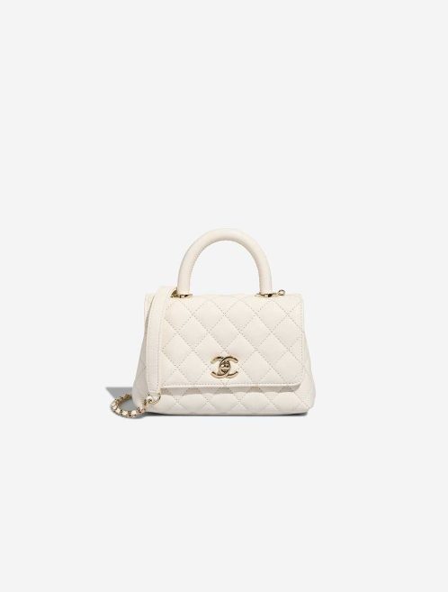 Chanel Timeless Handle Mini Caviar-Leder White Front | Verkaufen Sie Ihre Designer-Tasche