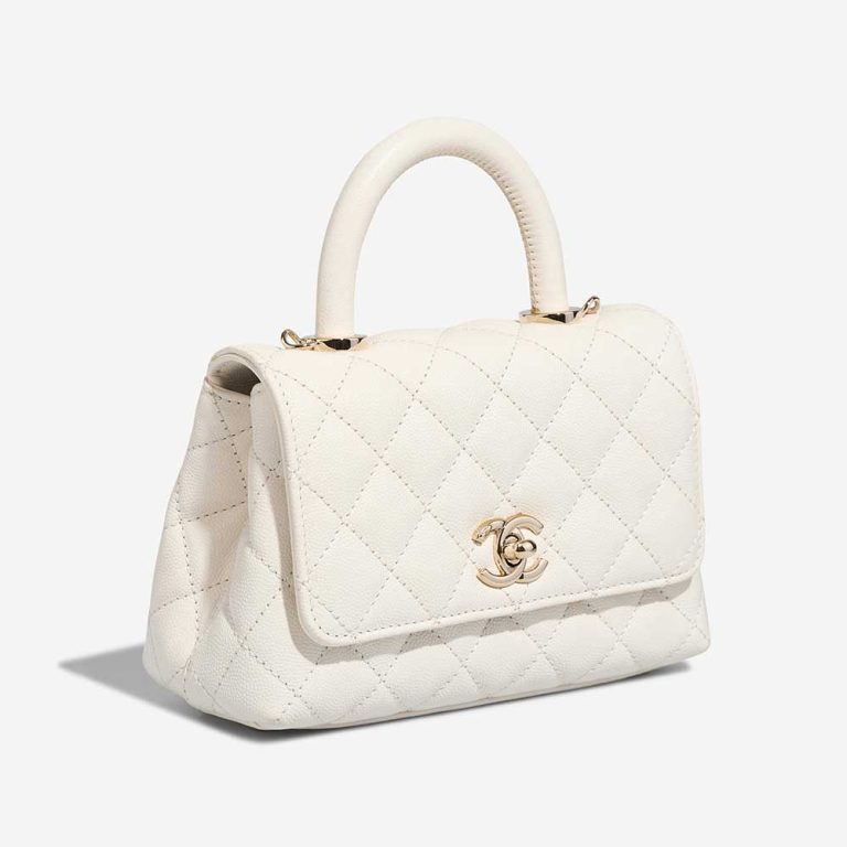 Chanel Timeless Handle Mini Caviar White | Sell your designer bag