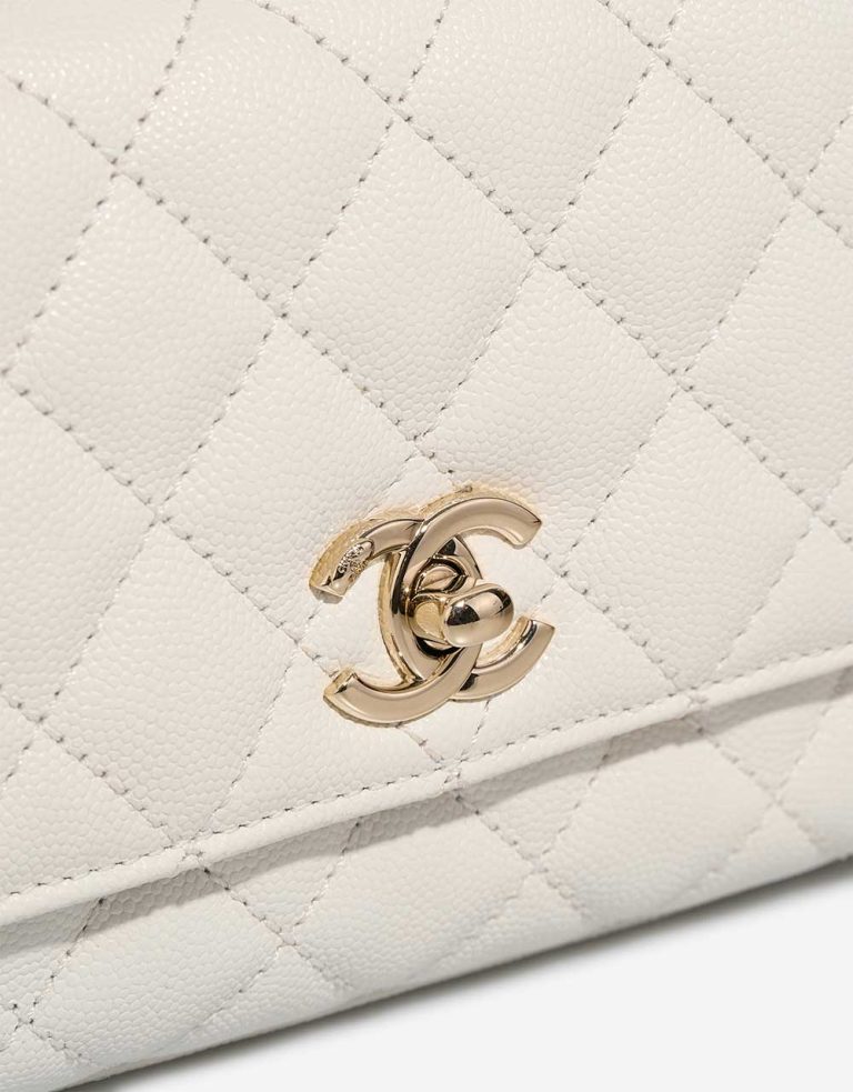 Chanel Timeless Handle Mini Caviar White Closing System | Sell your designer bag