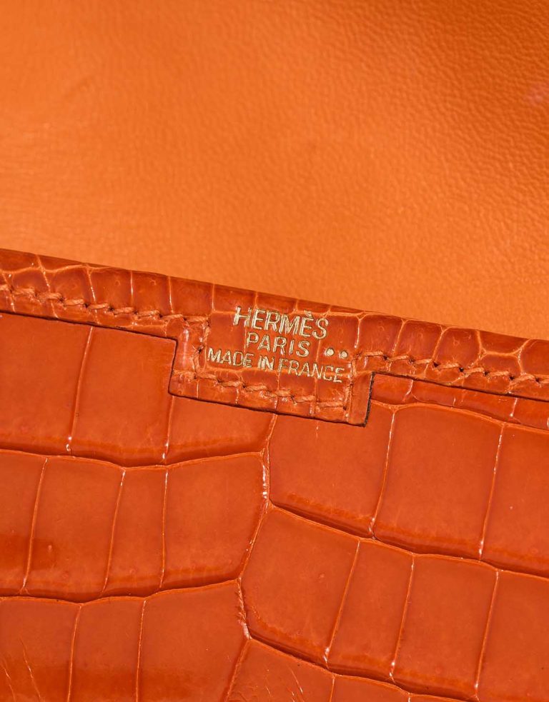 Hermès Jige Mini Niloticus Crocodile Pain d'Épice Logo | Sell your designer bag