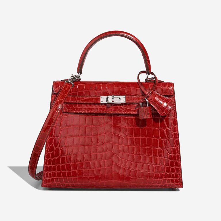 Hermès Kelly 25 Niloticus Crocodile Braise Front | Verkaufen Sie Ihre Designer-Tasche