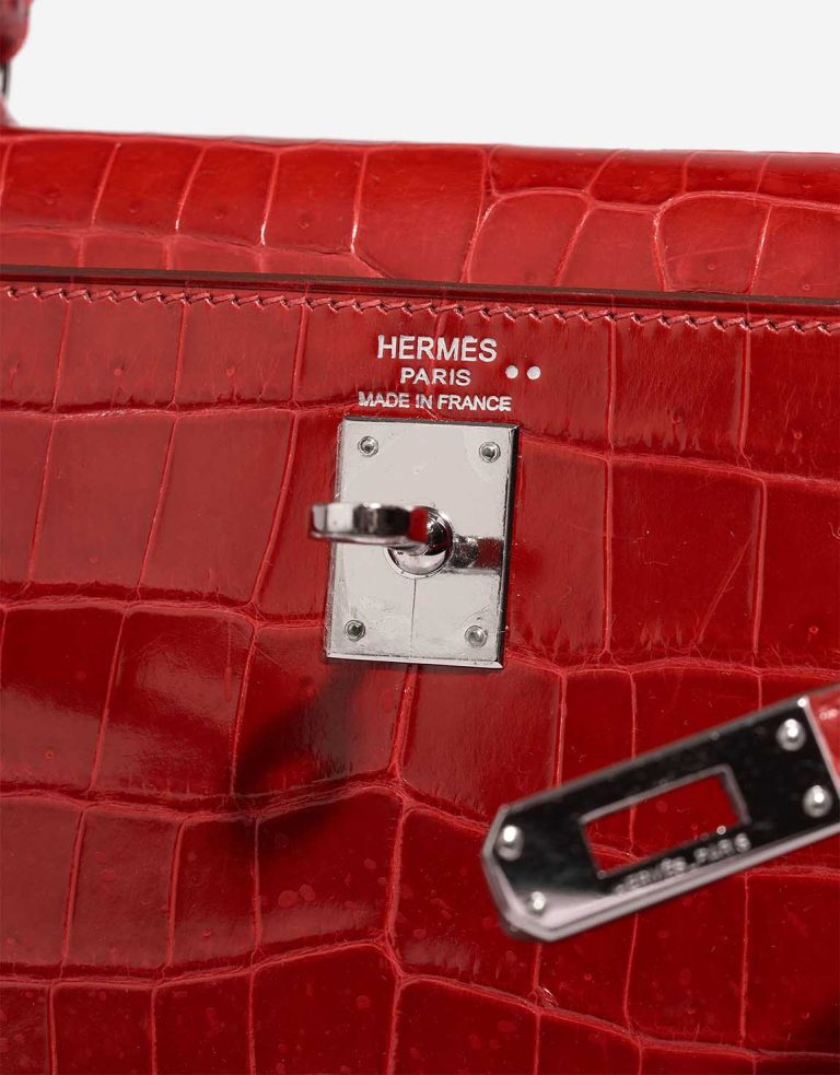 Hermès Kelly 25 Niloticus Crocodile Braise Logo | Verkaufen Sie Ihre Designer-Tasche