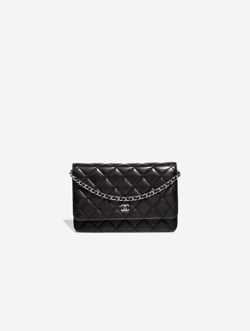 Chanel Wallet On Chain Lamb Black Front | Sell your designer bag