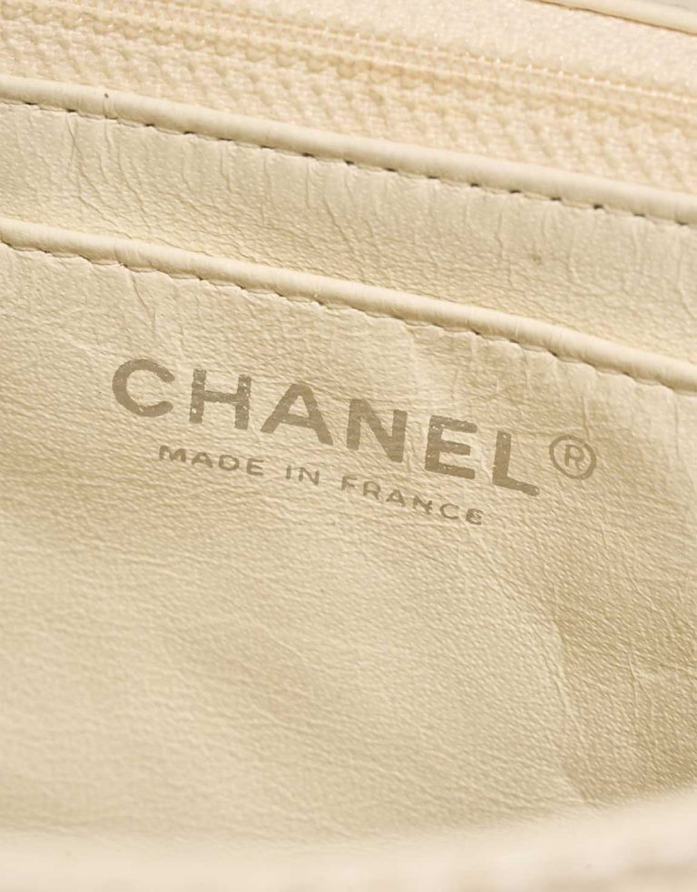 Chanel Timeless Jumbo Perforated Lamb White Logo | Sell your designer bag