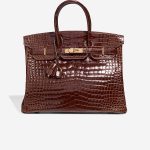 Hermès Birkin 35 Porosus Crocodile Marron Front | Sell your designer bag