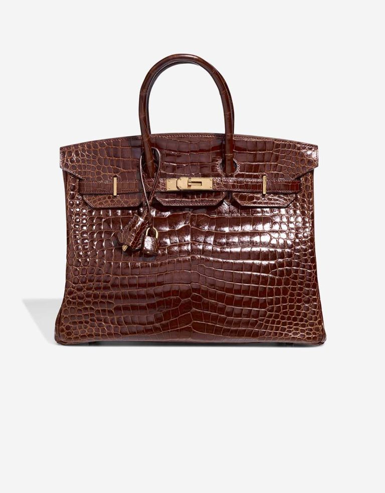 Hermès Birkin 35 Porosus Crocodile Marron Front | Sell your designer bag