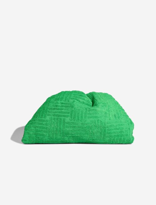 Bottega Veneta Pouch Cotton Terry Green Front | Vendez votre sac de créateur