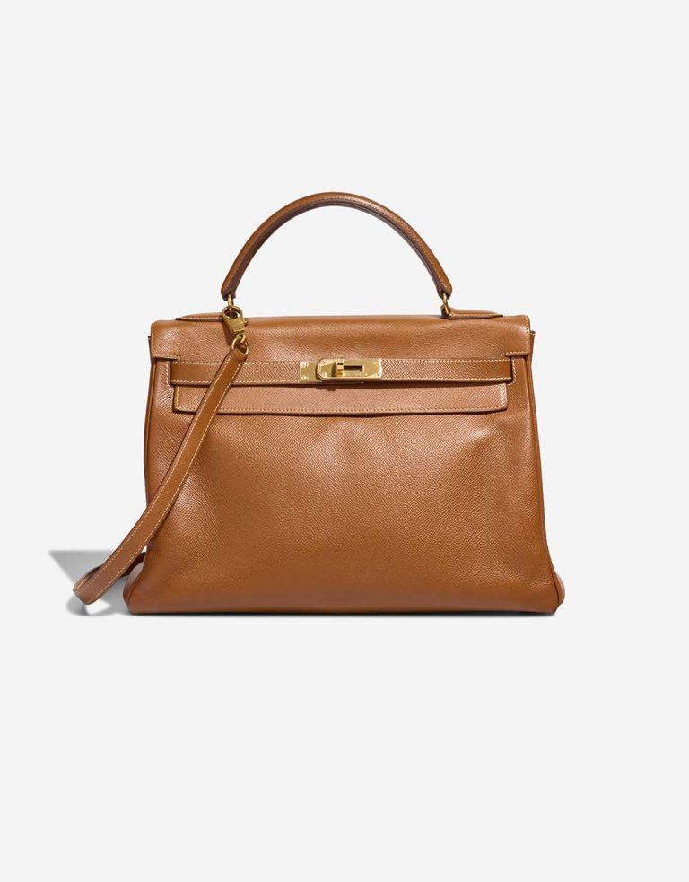 Hermès Kelly 32 Courchevel Camel Front | Verkaufen Sie Ihre Designer-Tasche