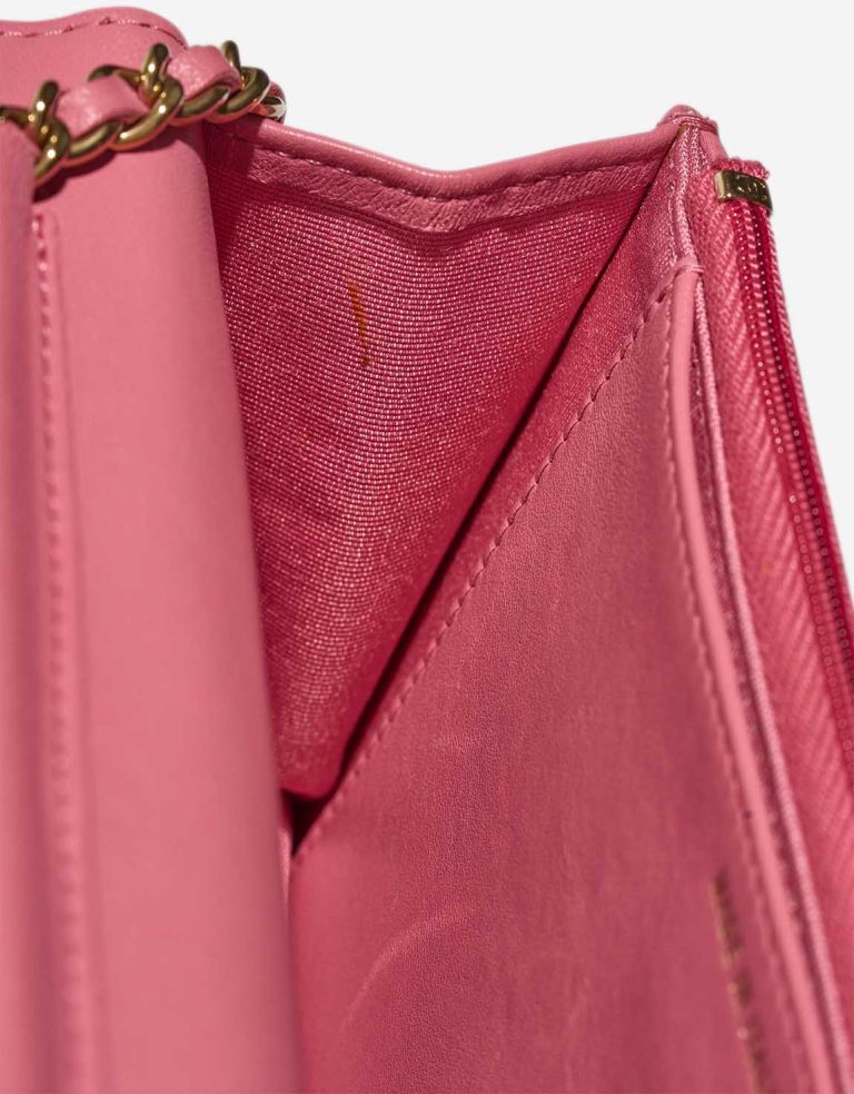 Chanel Timeless Wallet On Chain Lamb Pink Signs of wear | Sell your designer bag