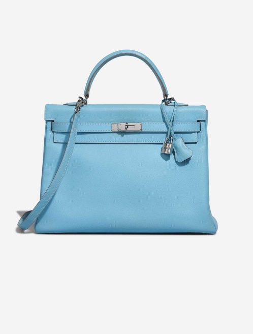 Hermès Kelly Verso 35 Epsom Bleu Céleste / Colvert Front | Verkaufen Sie Ihre Designertasche