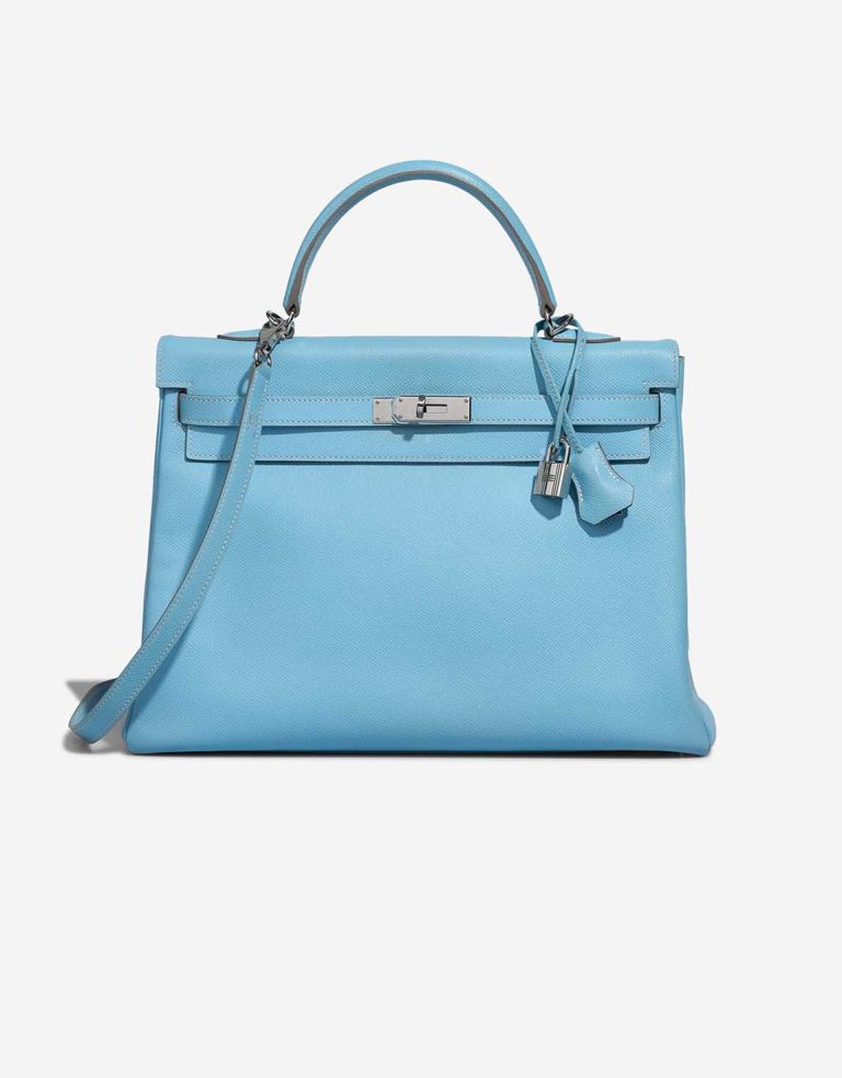 Hermès Kelly Verso 35 Epsom Bleu Céleste / Colvert Front | Vendre votre sac de créateur