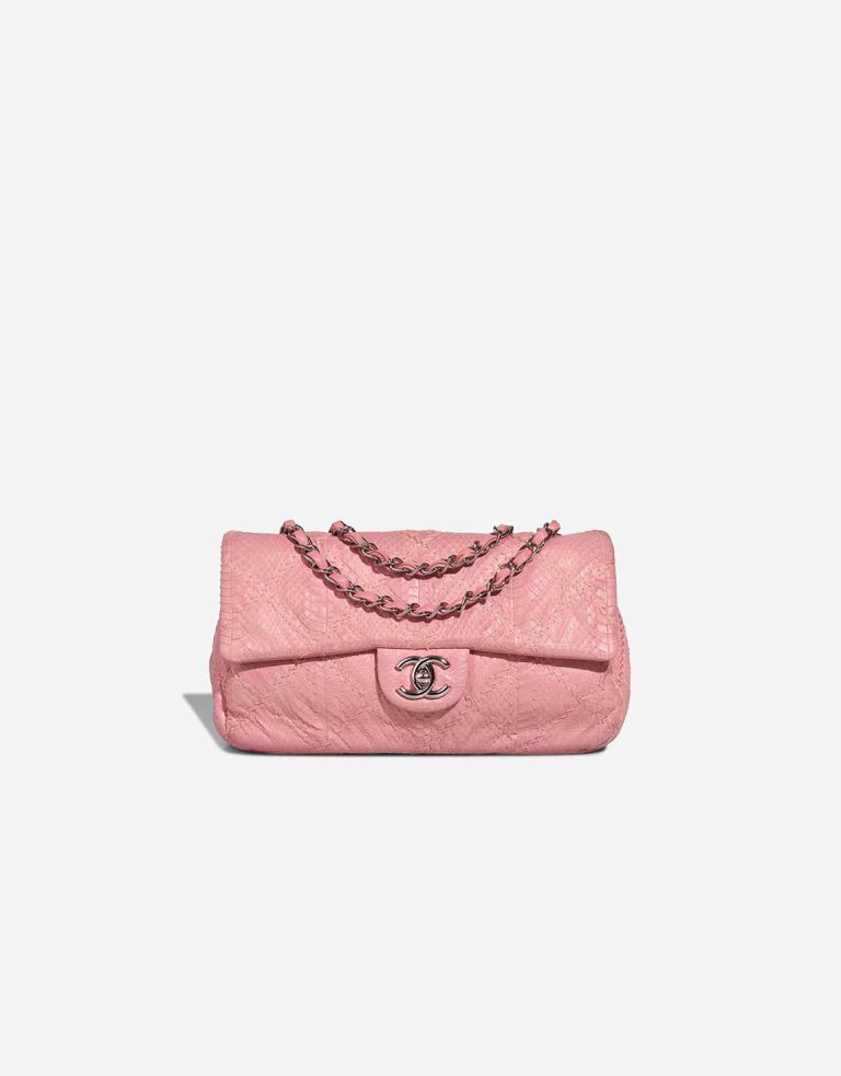 Chanel Timeless Medium Watersnake Pink Front | Vendez votre sac de créateur