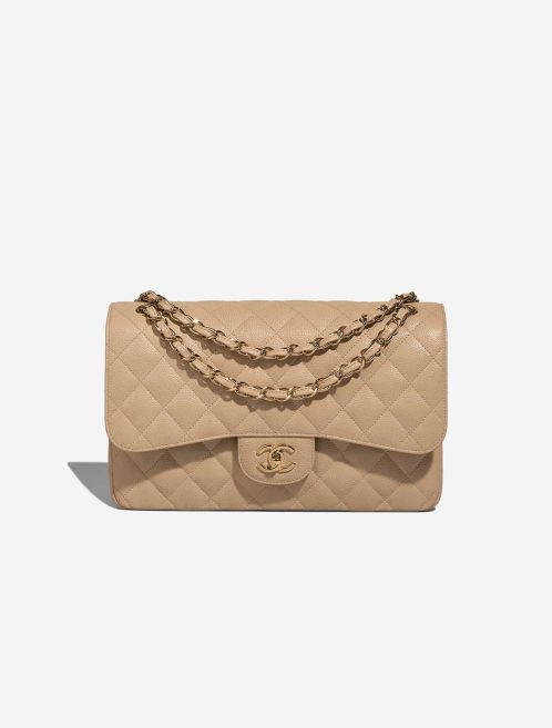 Chanel Timeless Jumbo Caviar Beige Front | Vendez votre sac de créateur