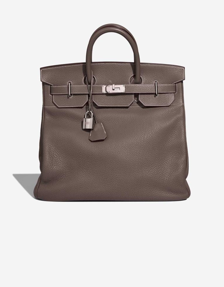 Hermès Haut à Courroies 40 Clémence Étoupe Front | Sell your designer bag