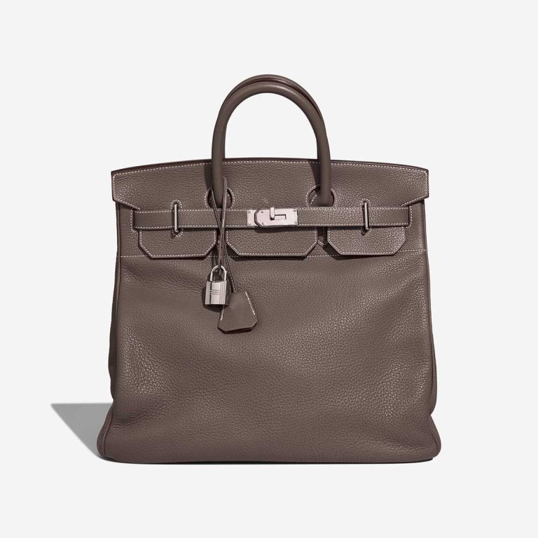 Hermès Haut à Courroies 40 Clémence Étoupe Front | Sell your designer bag