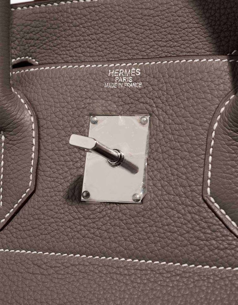 Hermès Haut à Courroies 40 Clémence Étoupe Logo | Sell your designer bag