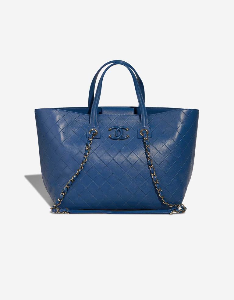 Chanel Shopping Tote Blue Front | Sell your designer bag