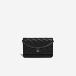 Chanel Wallet On Chain Lamb Black Front | Sell your designer bag