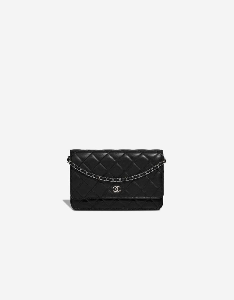 Chanel Wallet On Chain Lamb Black Front | Sell your designer bag